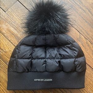Cotes of London Black Puffer Beanie